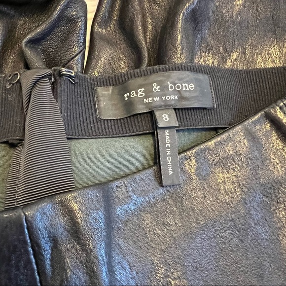 Rag and Bone Stretch Skinny Leather Pants - Picture 11 of 12